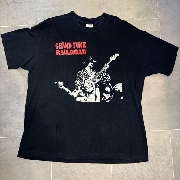 VTG Grand Funk Railroad Shirt Mens XXL Black Single Stitch Classic Rock Band Tee - Picture 1 of 7